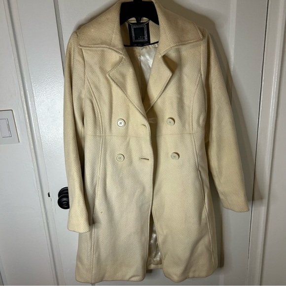 Vintage Old Navy Cream Pea Coat - Picture 3 of 9